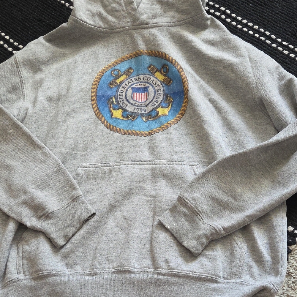 Gray USCG Logo Hoodie Coast Guard